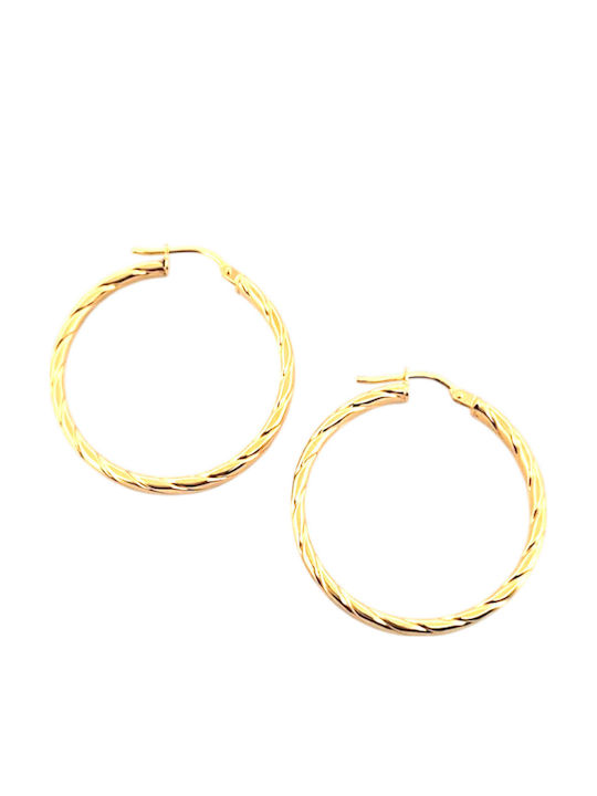 Rubini Gold 9K Hoop Earrings