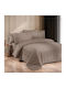 First Choice Set Huse Pentru Pilote Din Bumbac Dublu Cu 4 Fețe De Pernă Și 1 Cearceaf 200x220cm Norel Maro Deschis Geometric (Wicker)