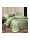 First Choice Set Huse Pentru Pilote 100% Bumbac Dublu Cu 4 Fețe De Pernă & 1 Cearceaf 200x220cm Glosland River Verde