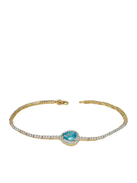 Damen Armbänder Rosette aus 9K Gold mit Zirkon