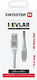 Swissten Kevlar Καλώδιο Usb-a Usb-c 60w 3a Extra Durable 1.5m 71541011 Άσπρο