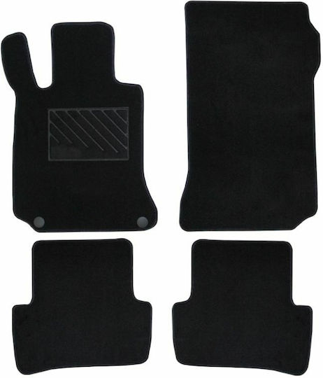 Luxury Quality Carpet Car Mats Black Mercedes C Class W204 Model 2007-2014