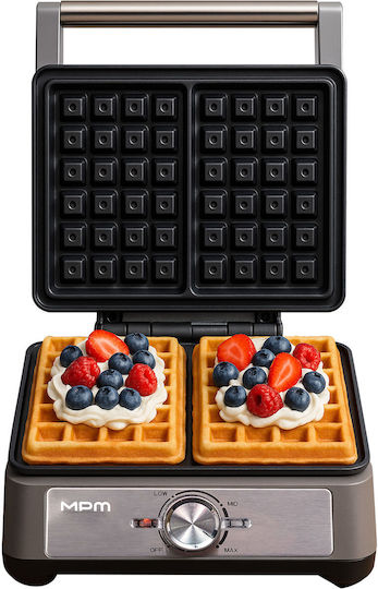 MPM Aparat Vafe Pentru Vafe Rectangulare 2 Compartimente 1900W