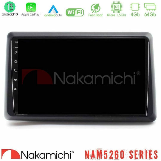 Nakamichi Car Audio System for Renault Express 2022-2023 Bluetooth USB AUX WiFi GPS Apple CarPlay Android Auto with 9" Touch Screen