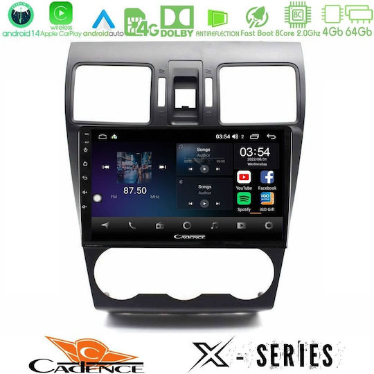 Cadence Автомобилна Аудио Система За Subaru Forester 2015-2018 Bluetooth USB Вграден Wi-Fi GPS Apple CarPlay Android Auto С Touch Screen 9