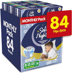 Lenjerie Absorbantă de Noapte pentru Băieți 8-13 ani (30-48 kg) Safe Nights – 84 buc. / Scutece de Noapte cu Absorbție Extra