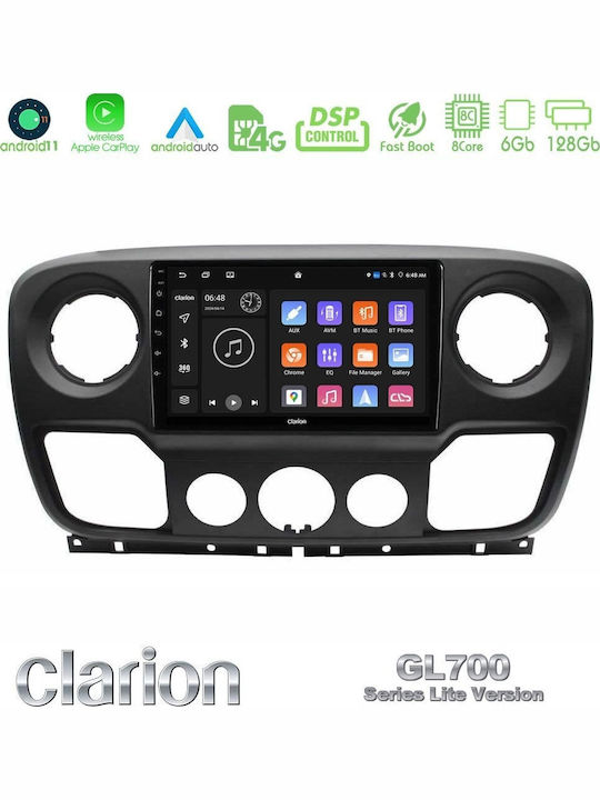 Clarion Car Audio System for Opel Vivaro / Movano Renault Trafic / Master Nissan Primastar / NV400 2010-2022 Bluetooth USB Wi-Fi GPS Apple CarPlay Android Auto with 10 Inch Touch Screen