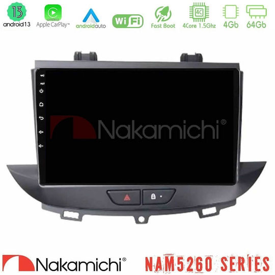 Nakamichi Car Audio System for Opel Grandland / Crossland X / Grandland X 2017-2020 Bluetooth USB AUX WiFi GPS Apple CarPlay Android Auto with 9" Touch Screen