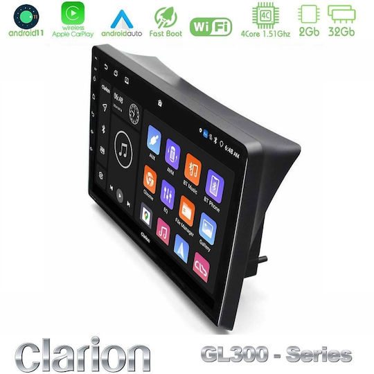 Clarion Car Audio System for Opel Vivaro Renault Trafic Nissan Primastar 2001-2010 (Bluetooth/USB/AUX/WiFi/GPS/Apple CarPlay/Android Auto) with 10" Touch Screen