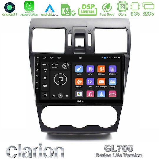 Clarion Sistem Audio Auto Pentru Subaru Forester 2015-2018 Bluetooth USB WiFi GPS Apple Carplay Android Auto Cu Ecran Tactil 9