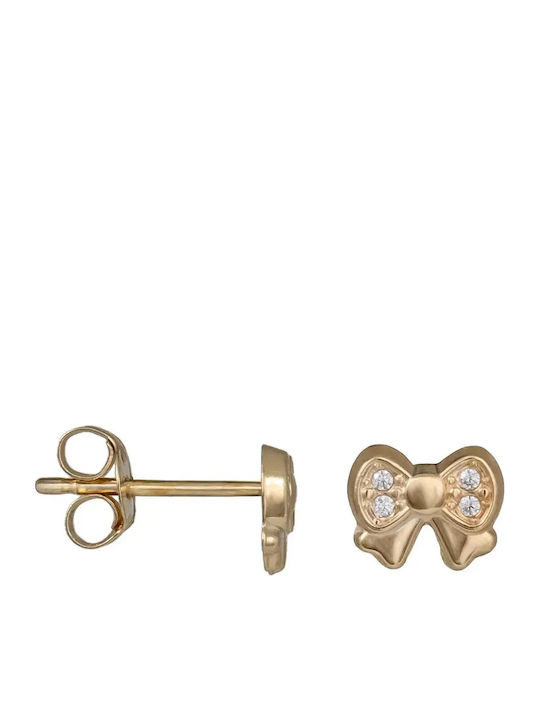 Kids Earrings Studs with Stones from 9K Gold