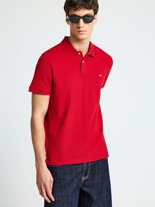 Funky Buddha Polo Short Sleeve Blouse Salsa Red