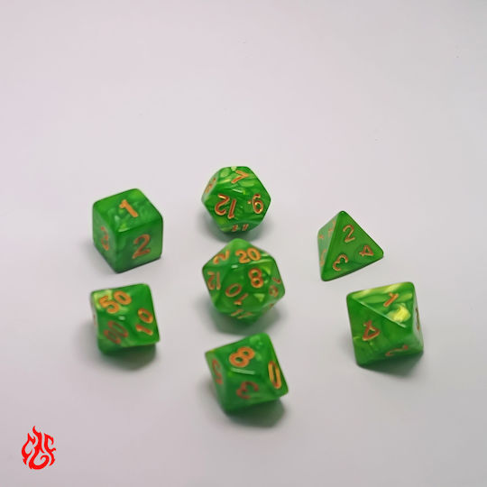 Комплект Зарове Светлозелени Акрилни За Ролеви Игри Dungeons & Dragons Pathfinder Wargames