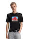 Herrenblusen Kurzarm T-Shirt Schwarz