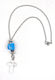 Car Charm Athinodorou Handmade Steel Cross Semi-Precious Stone Chalcedony 05mm00034