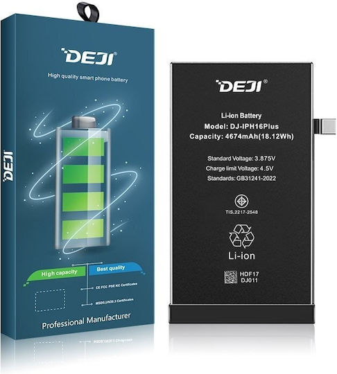 Deji Συμβατή Μπαταρία Αντικατάστασης 4674mAh για Iphone 16 Plus
