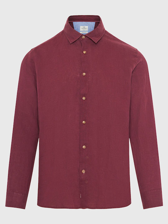 Funky Buddha Long Sleeve Linen Shirt in Regular...