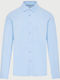 Long Sleeve Cotton Shirt in Regular Fit Blue