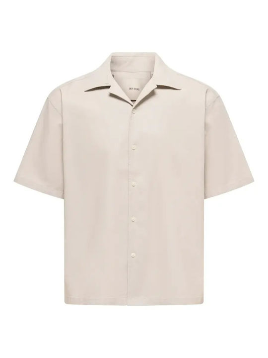 Only & Sons Short Sleeve Shirt Silver Lining