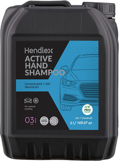 Hendlex Σαμπουάν Αυτοκινήτου Συμπυκωμένο Active Hand 5lt