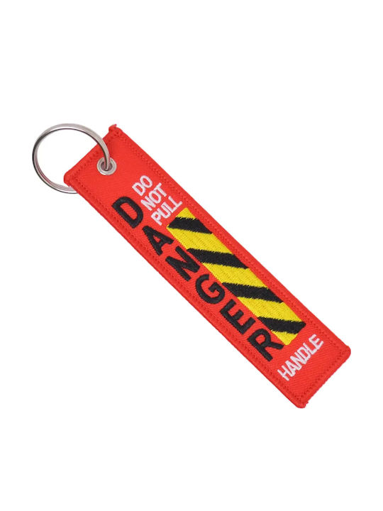 Μπρελόκ Υφασμάτινο Κέντημα Danger Do Not Pull