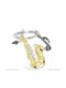 Μπρελόκ Saxophone Μεταλλικό Χρυσό ΜΤΜ400-01