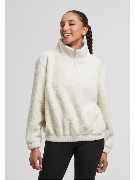 Urban Classics Women's Blouse Sherpa Whitesand