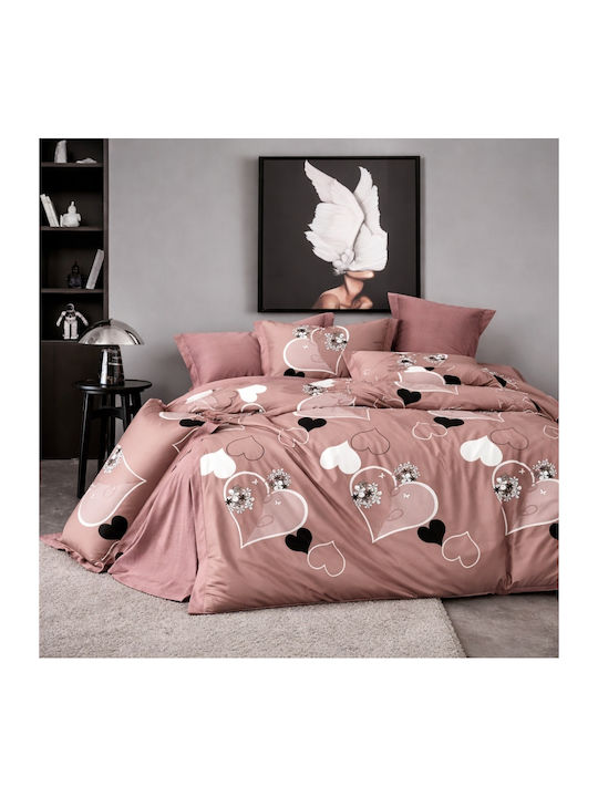 My Home Luxury Double Duvet Cover Set With 2 Pillowcases 220x240cm Multicolour