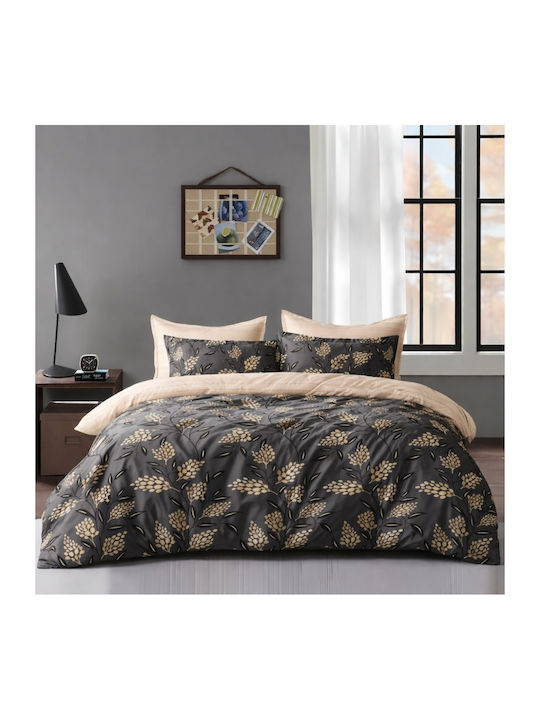 My Home Luxury Double Duvet Cover Set With 2 Pillowcases 220x240cm Multicolour