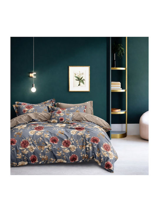 My Home Luxury Double Duvet Cover Set With 2 Pillowcases 220x240cm Multicolour