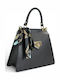 Leather Women's Tote Handbag Black
