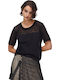 Women's Cotton Black Sweater