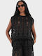 Women's Blouse Sleeveless Black M39F0115-Black