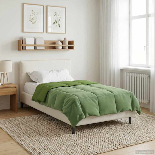vidaXL Velvet Sofa Blanket 135x220cm Green