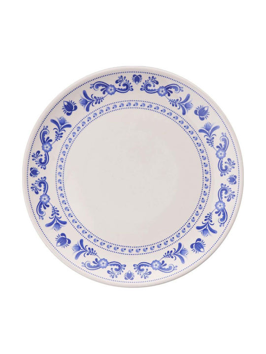 Hermia Πιάτο Ρηχό Κεραμικό Μπλε με Διάμετρο 25.5cm 6τμχ