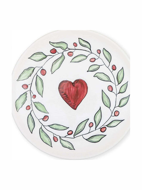 Hermia Shallow Ceramic Multicolour Plate with Diameter 26cm 6 Pieces