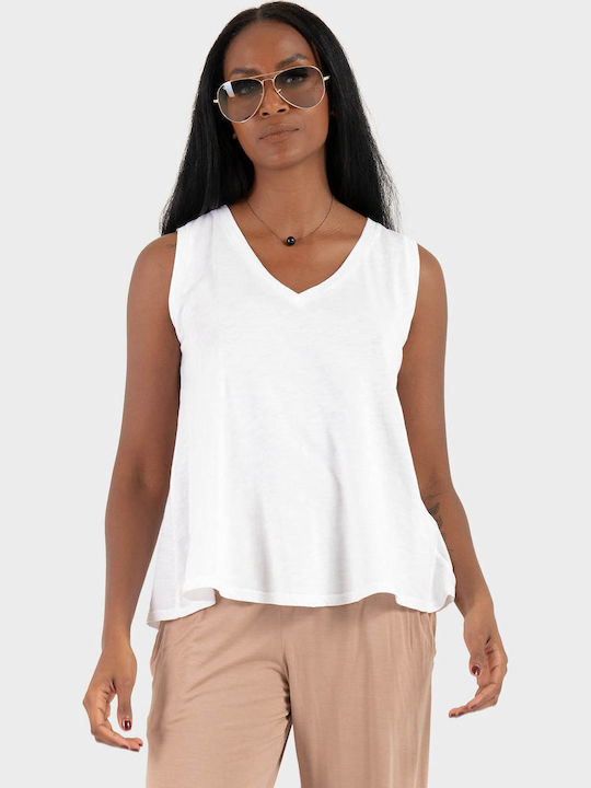 Deha Women's Cotton Top White