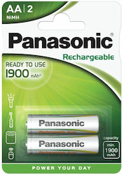 Panasonic Wiederaufladbare Batterien AA 1900mAh 2 Stück
