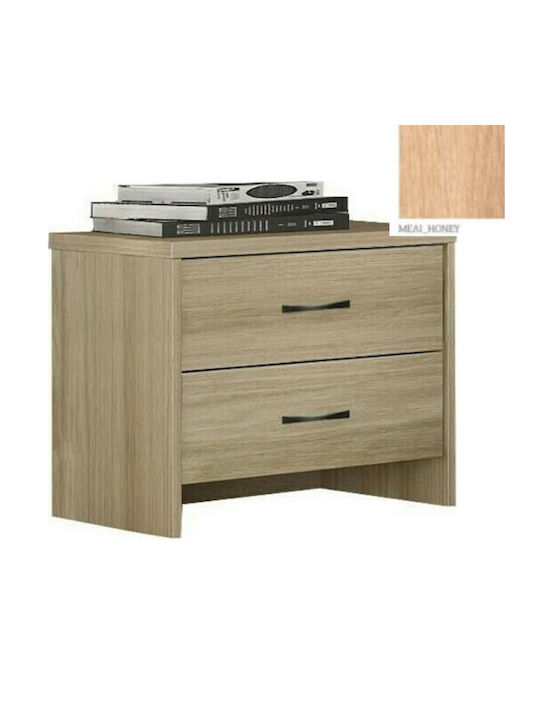 Bedside Table No4 Wooden Brown 50x35x44cm