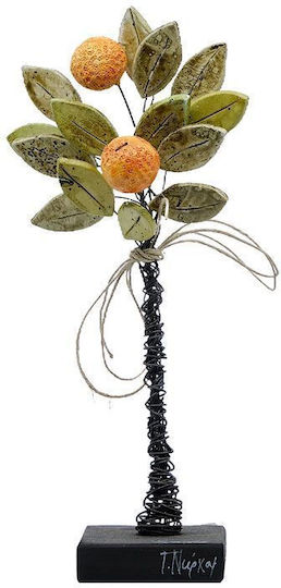 G. Niarxou Keramik Handgemachte Tischdekoration Orange 13x28
