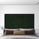vidaXL Wall Headboard 12 Pieces Dark Green Velvet 30x1.5x15cm