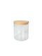 Espiel Set of 6 General Use Food Jars with Wooden Lid Transparent 650ml 6 Pieces