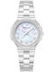 Kenneth Cole Crystals Γυναικείο Ρολόι Μπαταρίας με Ασημί Μεταλλικό Μπρασελέ