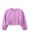 Kinder-Strickjacke Farbe Flieder