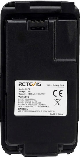 Battery Retevis Ra79 1400mAh 7.4V Original Rechargeable Li-ion Battery 9060110873