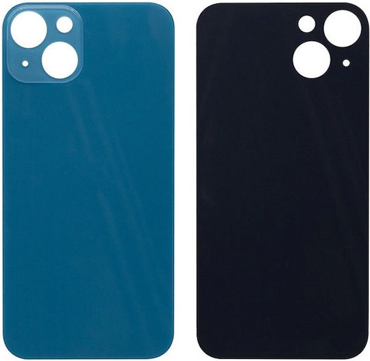 Apple Iphone 13 Carcasă Spate Sticlă Ramă Cameră Mărită Albastră Compatibilă