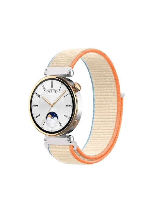 Curea Nylon Închidere Autocolantă Garmin Venu 2s Venu 3s Alb Lăptos