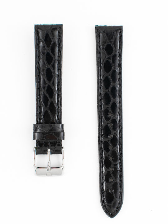 Tommy Hilfiger 679300543 Δερμάτινο Λουράκι Μαύρο 16mm