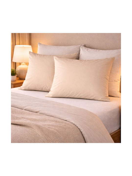 First Choice Σετ Μαξιλαροθήκες Cream 50x70εκ.