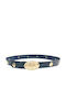 Leather Women's Belt Blue